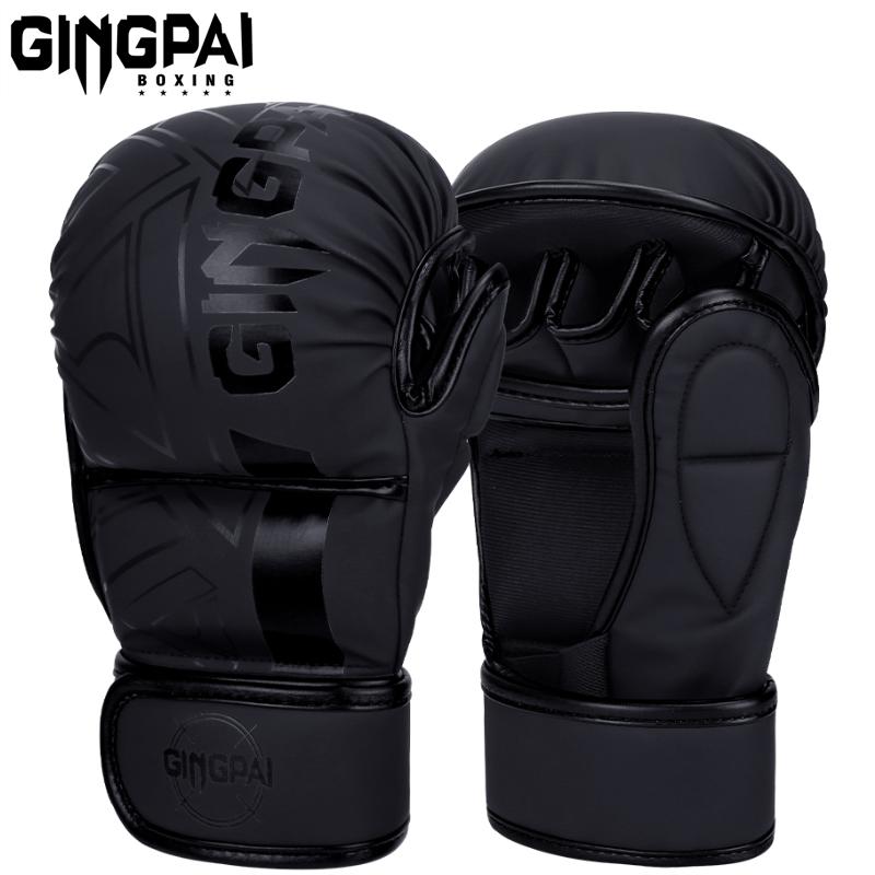 Professional Mma Boxing Gloves Half Finger Sandbag Karate Muay Thai Training Gloves Men Women Thickened Boxing Equipment