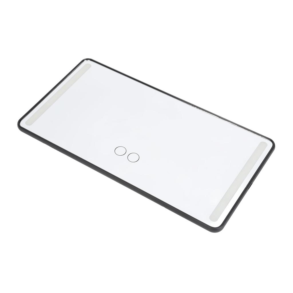 Auto Schminkspiegel Touchscreen Dimmbar Wiederaufladbar 3 Lichter LED Auto Kosmetikspiegel Schwarz