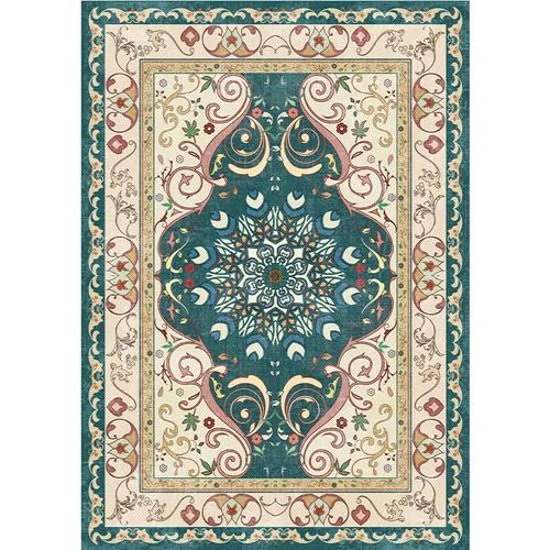 American Retro Living Room Decoration Carpet Boho Bedside Rugs for Bedroom Large Area Non-Slip Mat Washable Lounge Rug Tapis