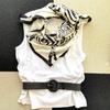 Used Imported scarf, monotone square scarf, horse pattern black & white