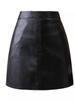 Autumn/Winter 2023 Women's PU Leather A-Line Skirt - High Waist, Slim Fit, Knee-Length, Casual Korean Style