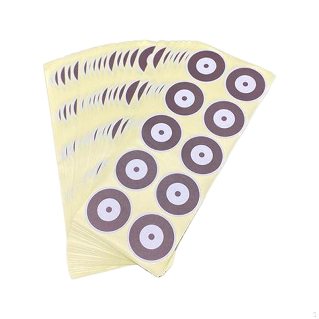 250 Pcs/25 Sheets Reactive Paper Target Stickers High Visibility Colored Marks