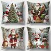 1pc Christmas Cushion Cover Snowman Santa Claus Durable Cover 2025 New for Home Ornament Xmas New Year Christmas Decoration