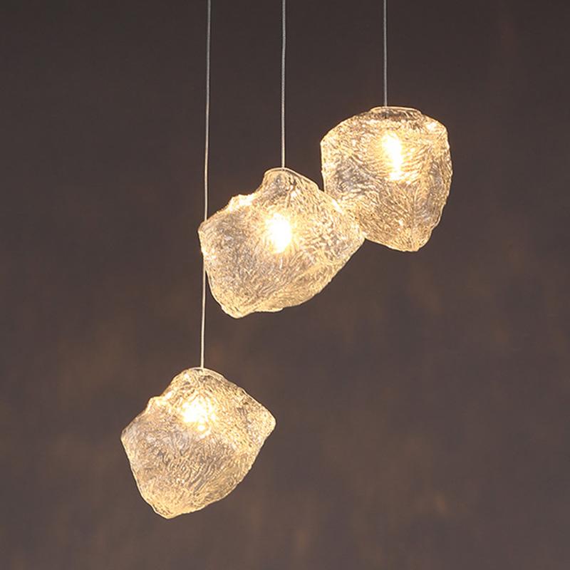 1pcs Ice Cube Shape 40W LED Pendant Lamp Ceiling Chandelier for Rock Bar Hotel Lighting