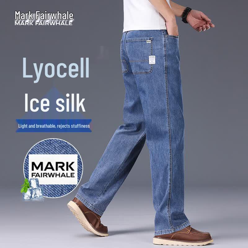MARK FAIRWHALE Men s Summer Quick-Dry Tencel Jeans 28