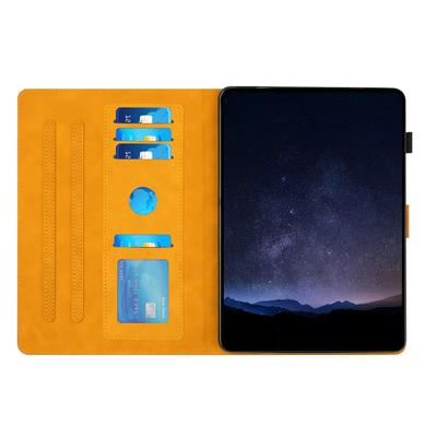 IPad için (2025)/10.9 (2022) Petek Baskılı Deri Tablet Kılıfı Kart Yuvalı