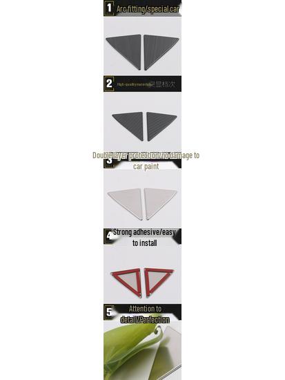19 Territory A-Pillar Decorative Panel Electroplated Triangle Interior Accessory
