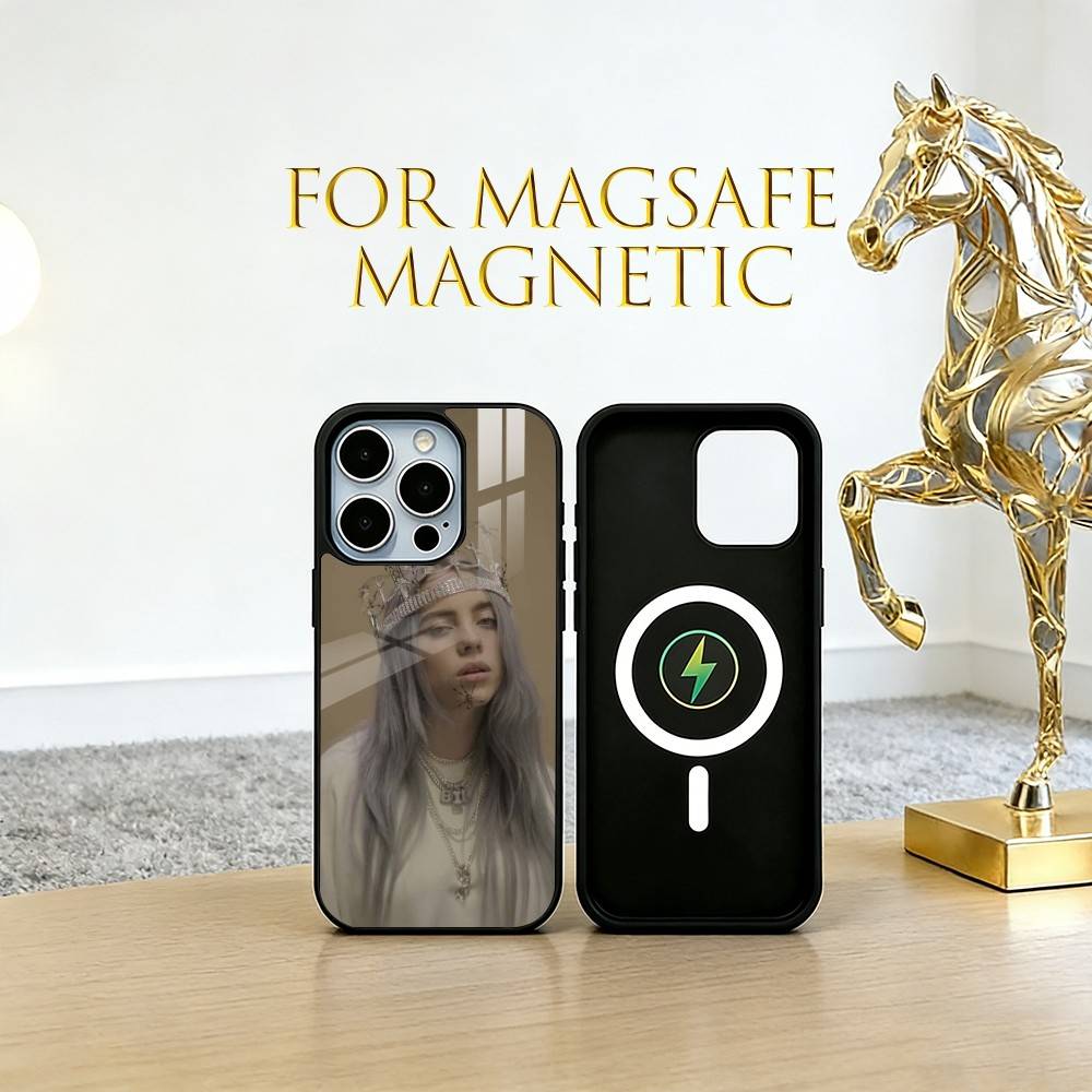 

Чехол для телефона Billie Eilish для iPhone 17, 16, 15, 14, 13, 12, 11 Plus, Pro, магнитный, для Magsafe, беспроводной зарядки iPhone17