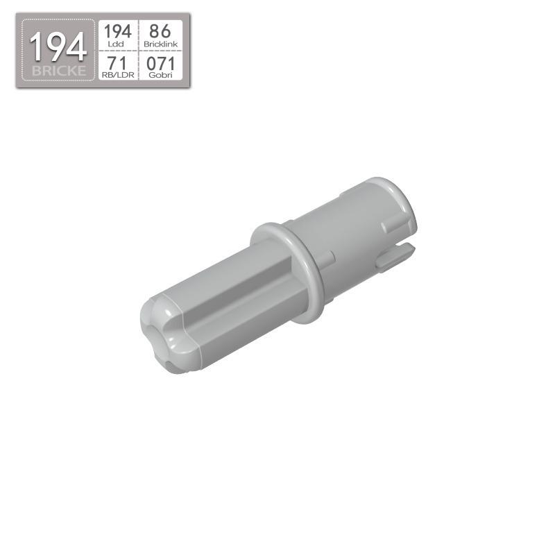 BRICKE Brick with Damper, Cross Axle & Pin (15.6) - Fits LEGO 43093 Small Blocks 50g (Approx. 200pcs)