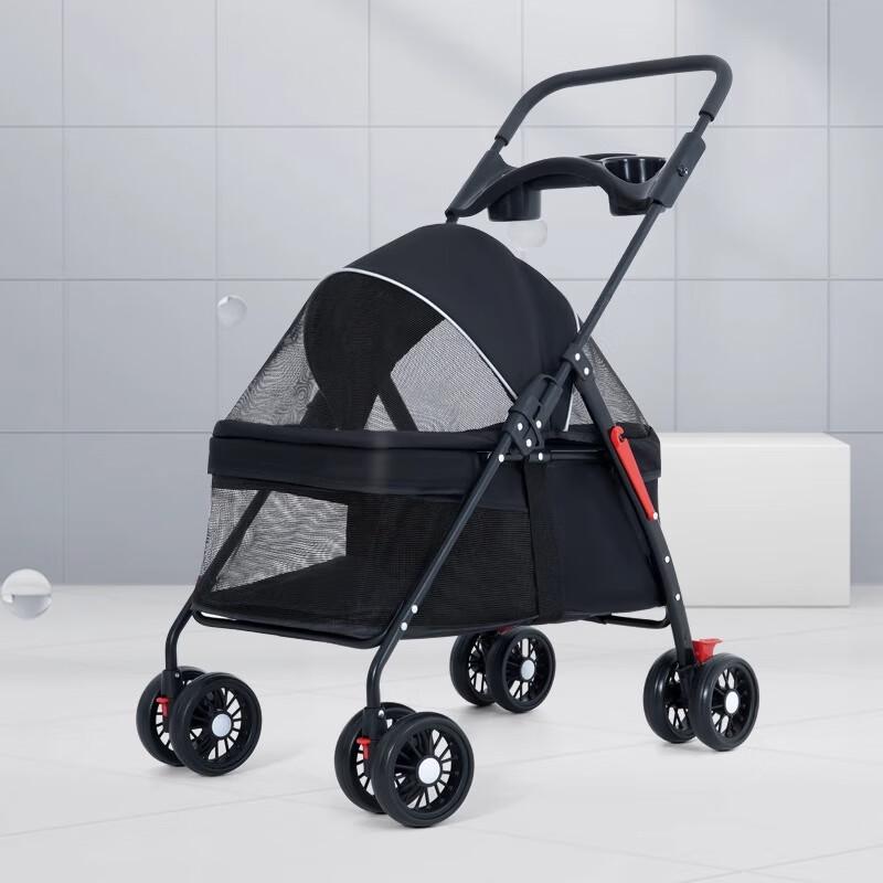 HOOPET Leichter faltbarer Haustierkinderwagen für Hunde und Katzen