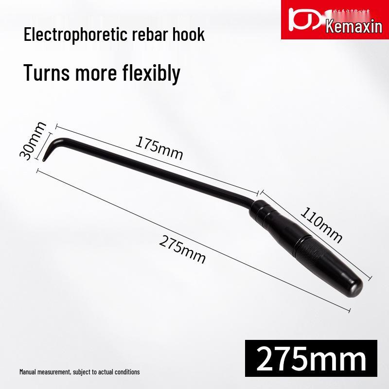 High Hardness Semi-Automatic Threaded Rebar Tying Hook for Core Steel Binding