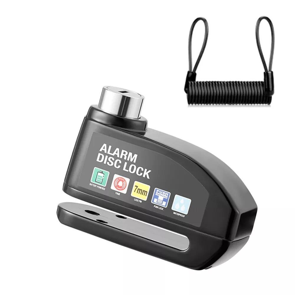 

With Reminder Cable Motorcycle Alarm Disc Brake Lock 100-110DB Motorcycle Alarm Lock Bike A