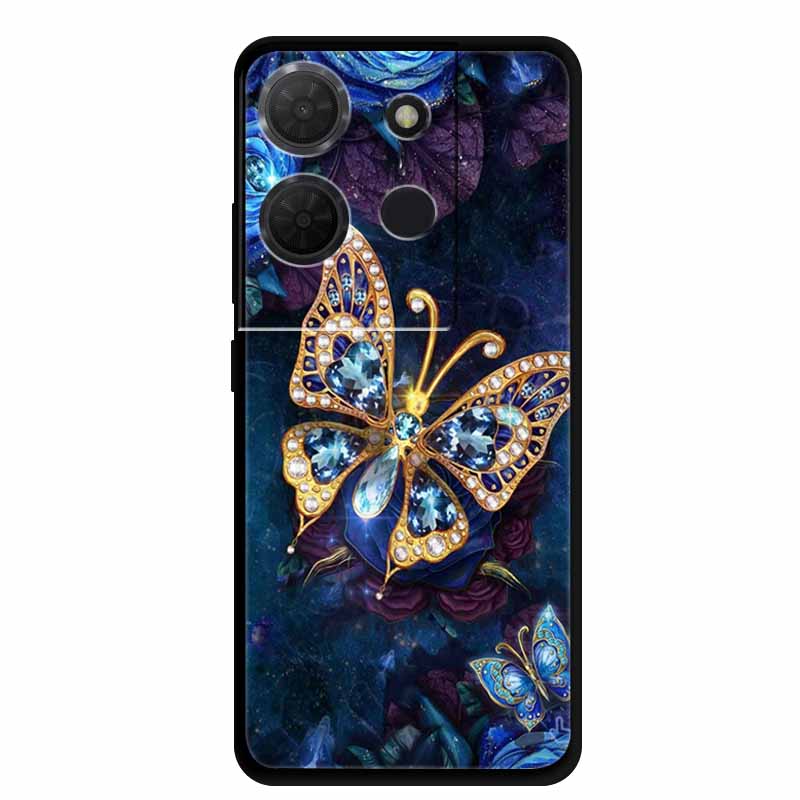 Cover For TCL 503 TPU Silicone Phone Case Flower Blossoms Para Capa Bumper Funda TCL503 Soft Protector Fashion Shockproof Bumper