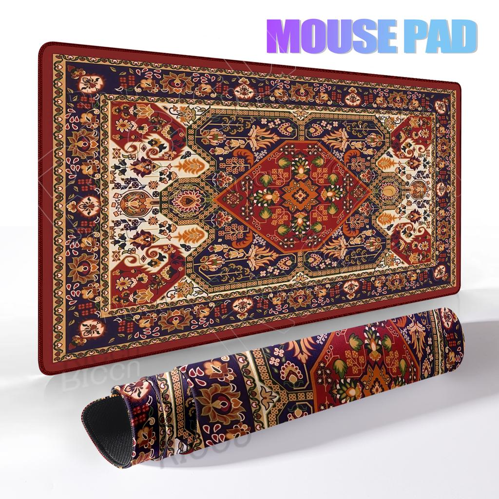 Retro Persian Carpet Pattern Mousepad Computer Gamer Rubber Keyboard Gaming Speed Mousemat Office Desk Accessries Free Shipping