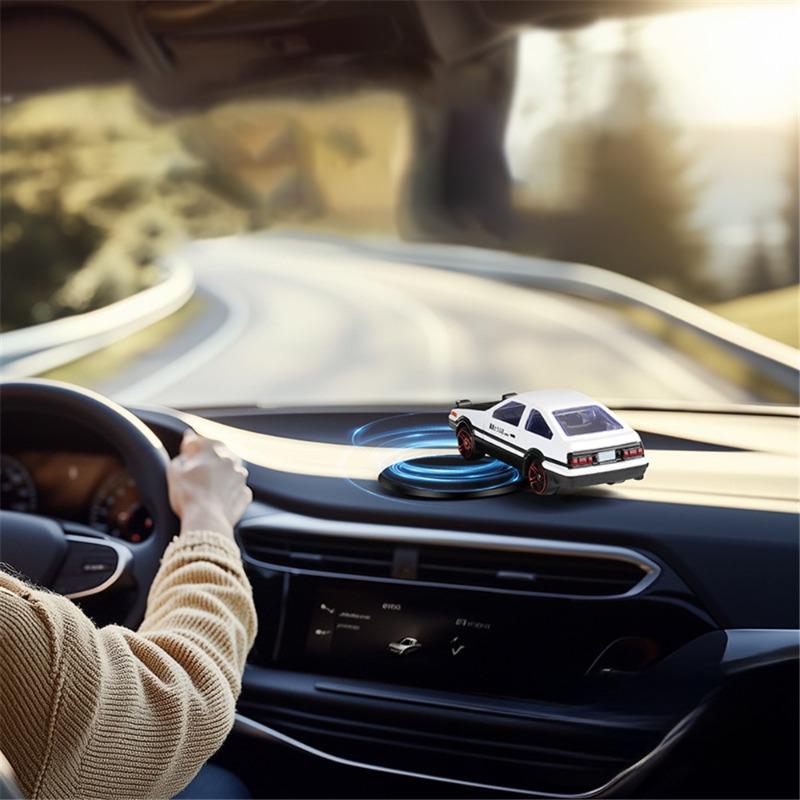 Retro Alloy Car Models Toys Automatically Drift Rotating Car Interior Home Dormitory Decoritems Metal Models Decoration Crafts