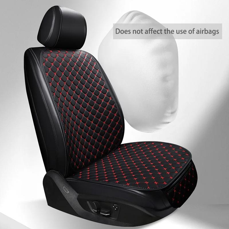 Car Seat Cover Seat Back Cushion Pu Leather Minimalism Seat Cushion Universal Soft Wear-resistant Four Seasons