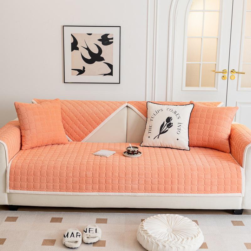 Corduroy sofa cushion autumn and winter  new four-season universal non-slip seat cushion winter cover cloth towel simple cover