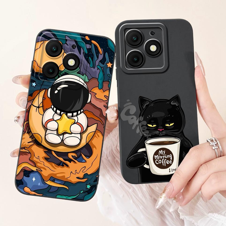 For Cover Itel A50 ItelA50 A 50 Phone Case Back Capa Question Duck Panda Cool Style Animals Cat Painting Soft Silicone Funda Bag
