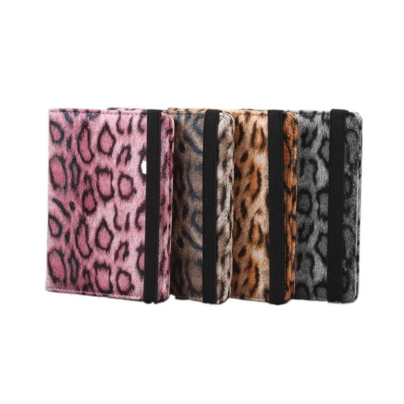 Fashion Leopard Print Passport Holder with Bandage Passport Covers Built-in RFID Shielding Passport Holders Travel Accessories