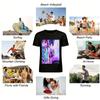 Anime Style Couple Bonding Print T-shirt Loose Casual Unisex Streetwear Top Pure cotton T-shirt