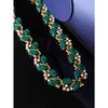 KEQIU Retro Style Leaf Design Elegant Pearl Design Bracelet Earrings Necklace High-end Vintage Jewelry Set