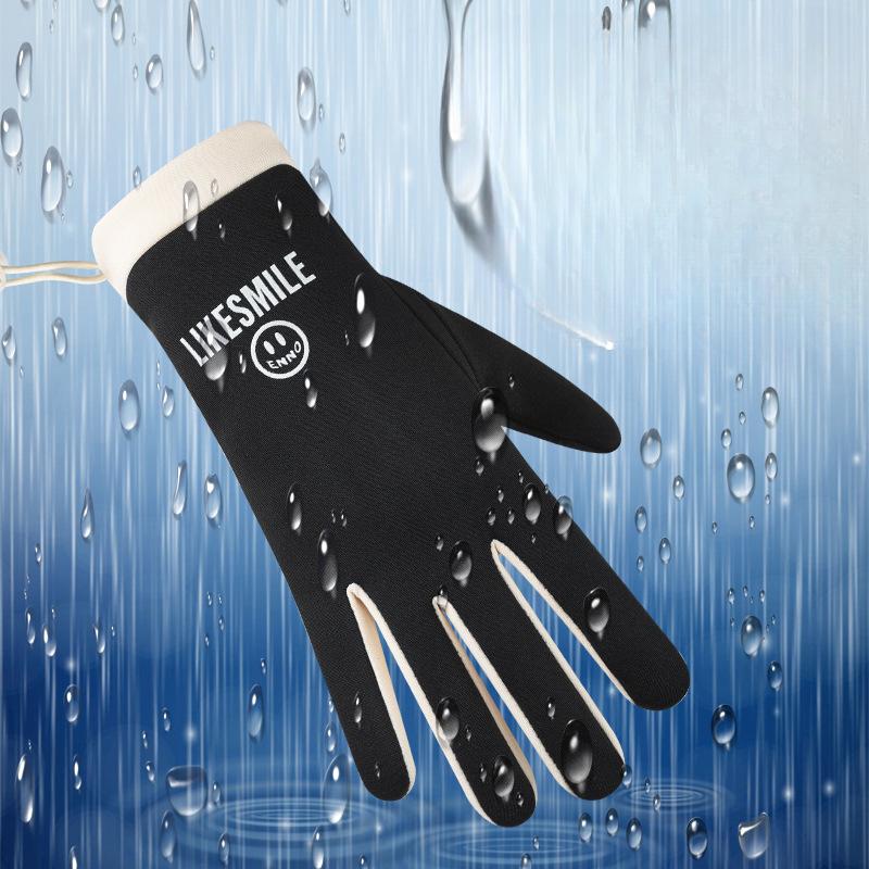 Winter Men and Women Gloves for Warmth and Velvet Touch Screen Outdoor Cycling Sports Finger Exposed Gloves Cyclist Proof of Cold and Waterproof