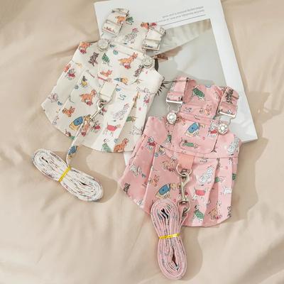 Herbst Winter Hund Prinzessin Cartoon süße Hunde Graffiti Traktion Strap Rock Katze Rock Haustier Hund Kleidung Welpen Kleidung Kleider