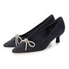 [Evol] Lightweight, Cushioned Ribbon Suede 5cm Pumps