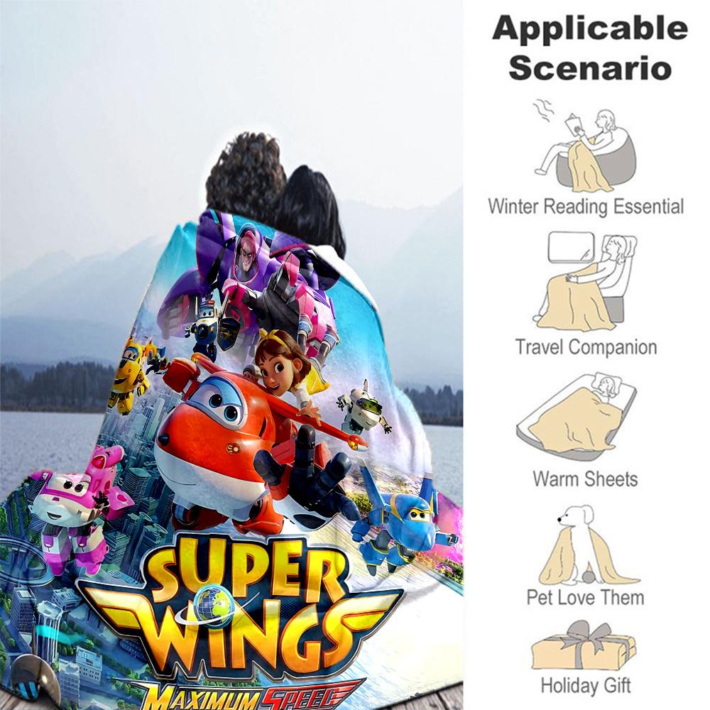 1 Stück Super Wings Maximale Geschwindigkeit Outdoor-Decke Leichte Flanell, Weich & Warm, Ganzjahresnutzung für Sofa, Outdoor, Camping, Wohnzimmer, Büro, Stuhl