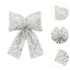 Bow Christmas Tree Decoration Wreath Bow Xmas Decor Craft Supplies For Front Door