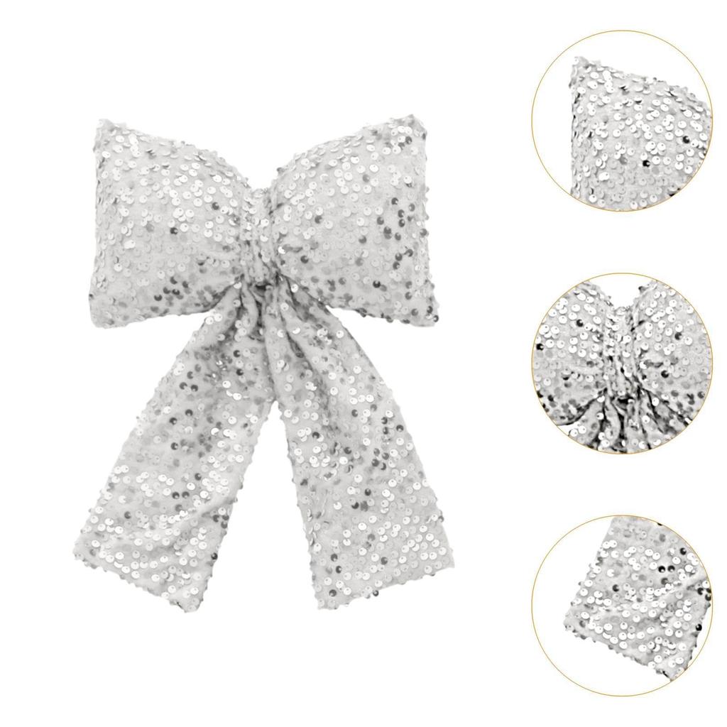 Bow Christmas Tree Decoration Wreath Bow Xmas Decor Craft Supplies For Front Door