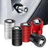 4Pcs Car Pendant Aluminum Alloy Car Wheel Tire Valve Caps Stem Cover For New Skoda Octavia Kodiaq Fabia Superb Karoq Vrs