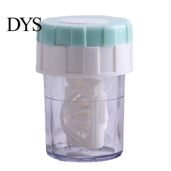 Contact Lenses Cleaner Case Washer Portable Rotating Cleaning Plastic Manual Holder Container for Travel Tool