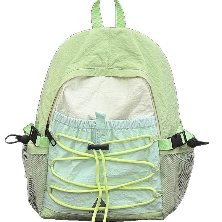 Schoolbag Backpack Outdoor Sports Color Matching Drawstring Backpack Student Outdoor Camping Leisure Travel Student School Bag Wholesale