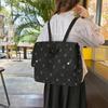 Vintage Corduroy Backpack Women's Bow Print Large Capacity Backpack