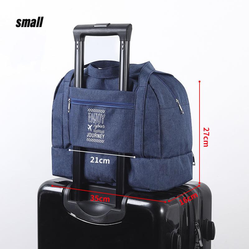 

Модная складная дорожная сумка для женщин, дорожные сумки для выходных и ночевок, сумка для багажа small size темно-синий