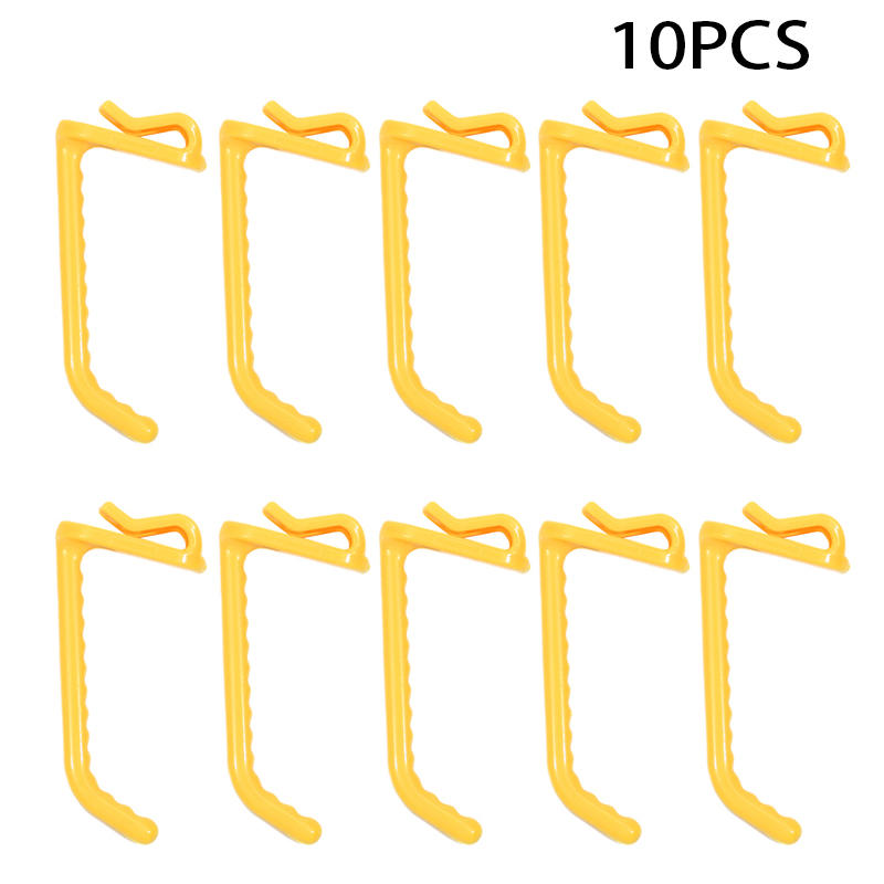 

Metal Mesh Panel Hook Plastic Multi-Purpose Supermarket Display Racking Storage Hook Wall-mounted Keys Hangers Home Organization жёлтый