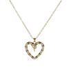 Luxury Copper Snake-Heart Pendant Necklace with Zircon & Glaze