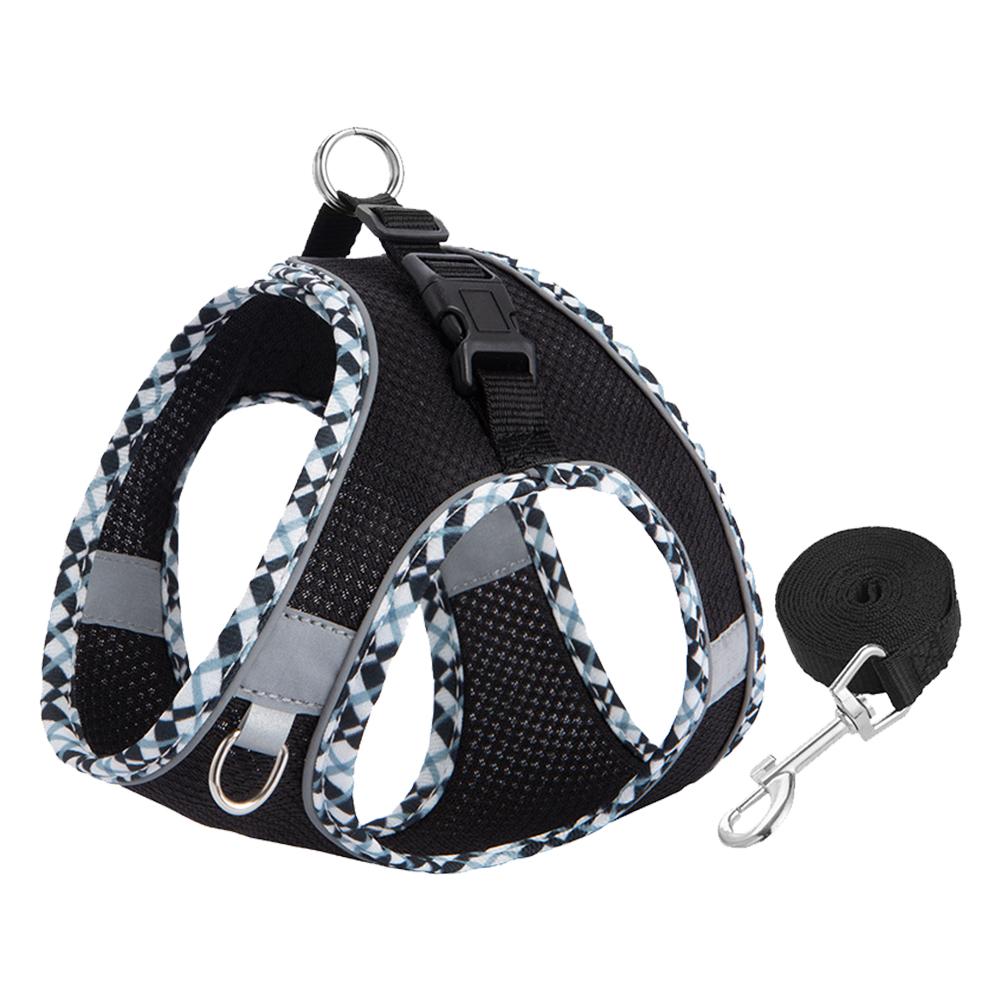 Small Medium Pet Dog Harness for Outdoor Use Set Dog Vest Strap Adjustable Breathable Harness for Dogs Puppy and Cats