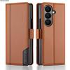 Luxury Leather Phone Case for Samsung Galaxy Z Fold 7 Fold6 3 4 5 6 5G 2025 Magnetic Flip Book Business RFID Wallet Cover