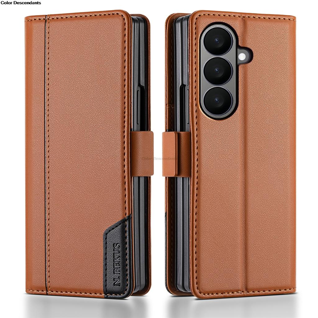 Luxury Leather Phone Case for Samsung Galaxy Z Fold 7 Fold6 3 4 5 6 5G 2025 Magnetic Flip Book Business RFID Wallet Cover
