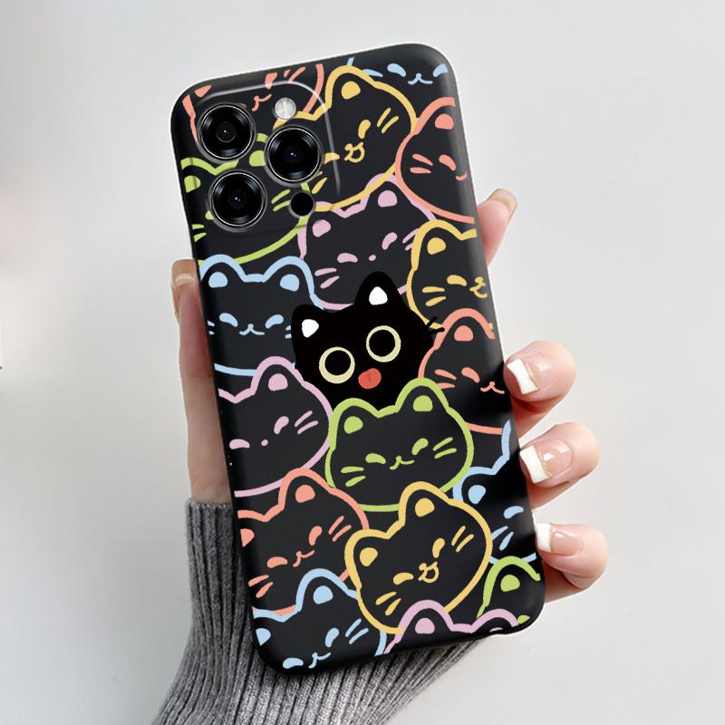 Phone Cases For Doogee Note 58 Note58 Pro Case Luxury Cute Love Rabbit Cartoon Funny Cover Black Soft Silicone Protective Casing