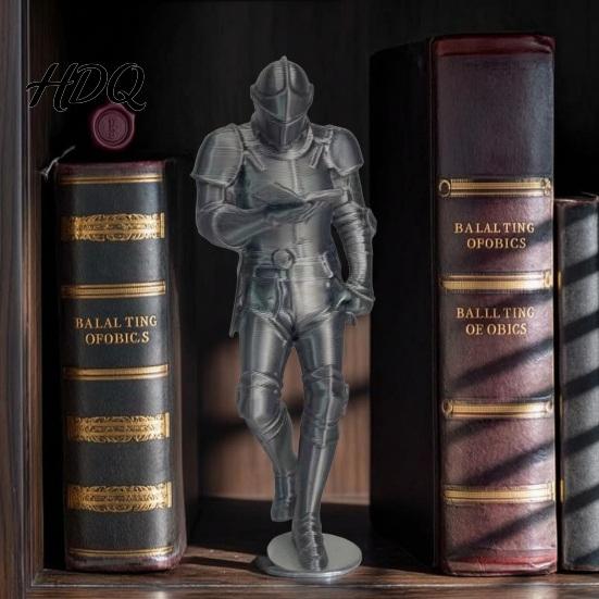 Unique Gifts for Book Lovers Medieval Knight Bookshelf Decor Armored Statue Gothic Library Figurine Desktop Lovers Fantasy Home & Office Ornament,