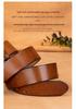 Men's Genuine Leather Pin Buckle Belt - Retro Style for Casual Wear