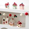 Ceramic Christmas cottages Houses With Battery Power Supply Safe Indoor and Outdoor Decoration For Seasonal Enthusiasts