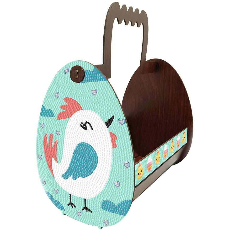 

Wooden Special Shaped Easter Egg Bunny Diamond Painting Storage Basket 5D DIY Diamond Painting Basket for Beginners
