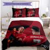Set Lenzuola Stampate Cristiano Ronaldo 3 Pezzi Copriletto Accogliente Traspirante come Regalo per Inaugurazione Casa o Festa