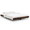 VidaXL Cadre de lit chêne fumé 140x190 cm bois d'ingénierie 832282
