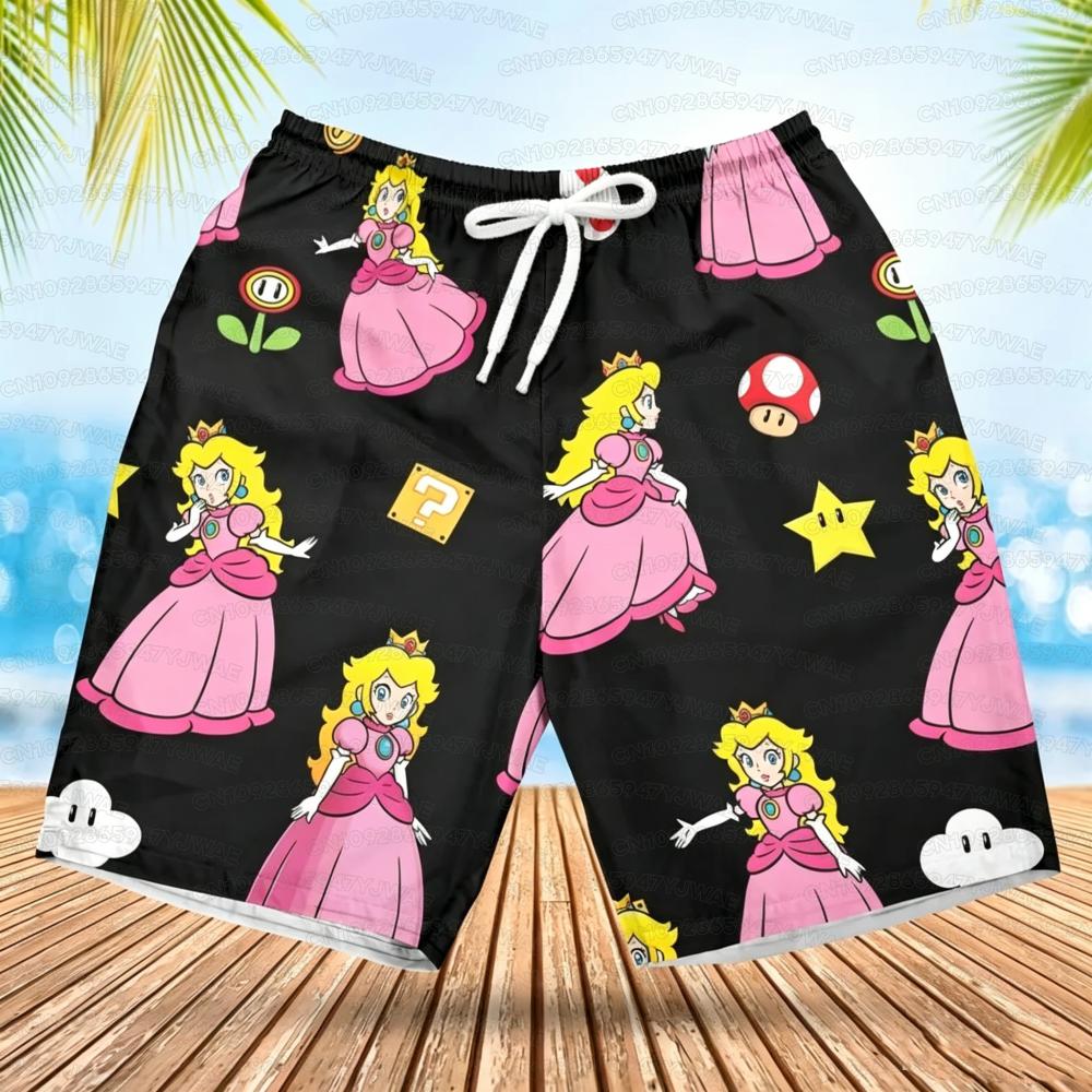 Summer Men's Women's Quick-Drying Beach Shorts Luigi Yoshi Printed Shorts for Beach Swimming Pools Gyms and Outdoor Sport