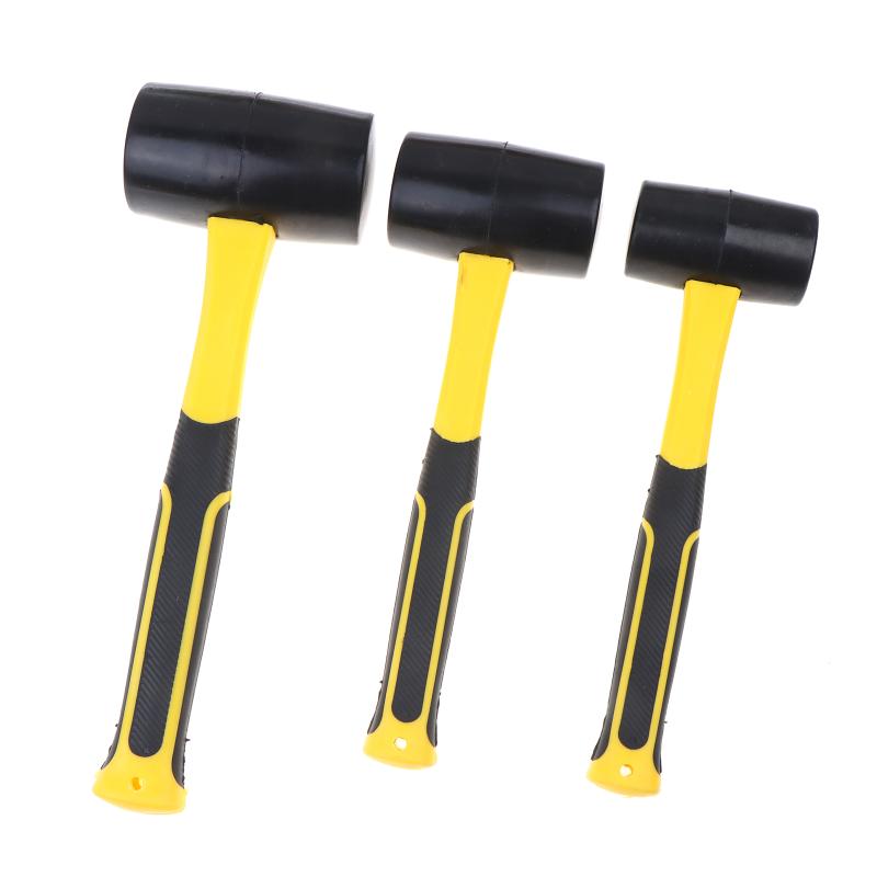 Black American Fiber Handle Rubber Hammer Elastic Hammer Ceramic Tile Floor Leather Hammer Installation Hammer
